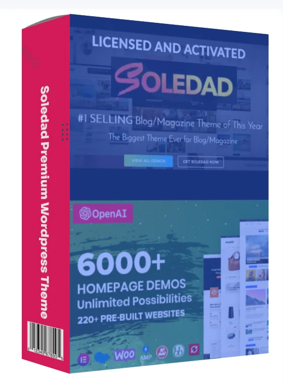 soledad premium wordpress theme original license files multi-concept magazine layout