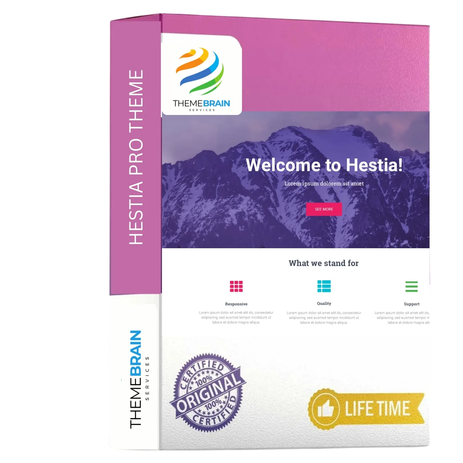 hestia premium wordpress theme original license files material design layout