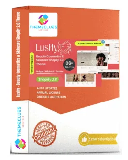 Lushy Beauty Cosmetics & Skincare Shopify 2.0 Theme [2026] – Original Files